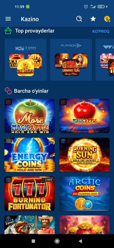 Mostbet uz onlayn qimorxonasi telefonda